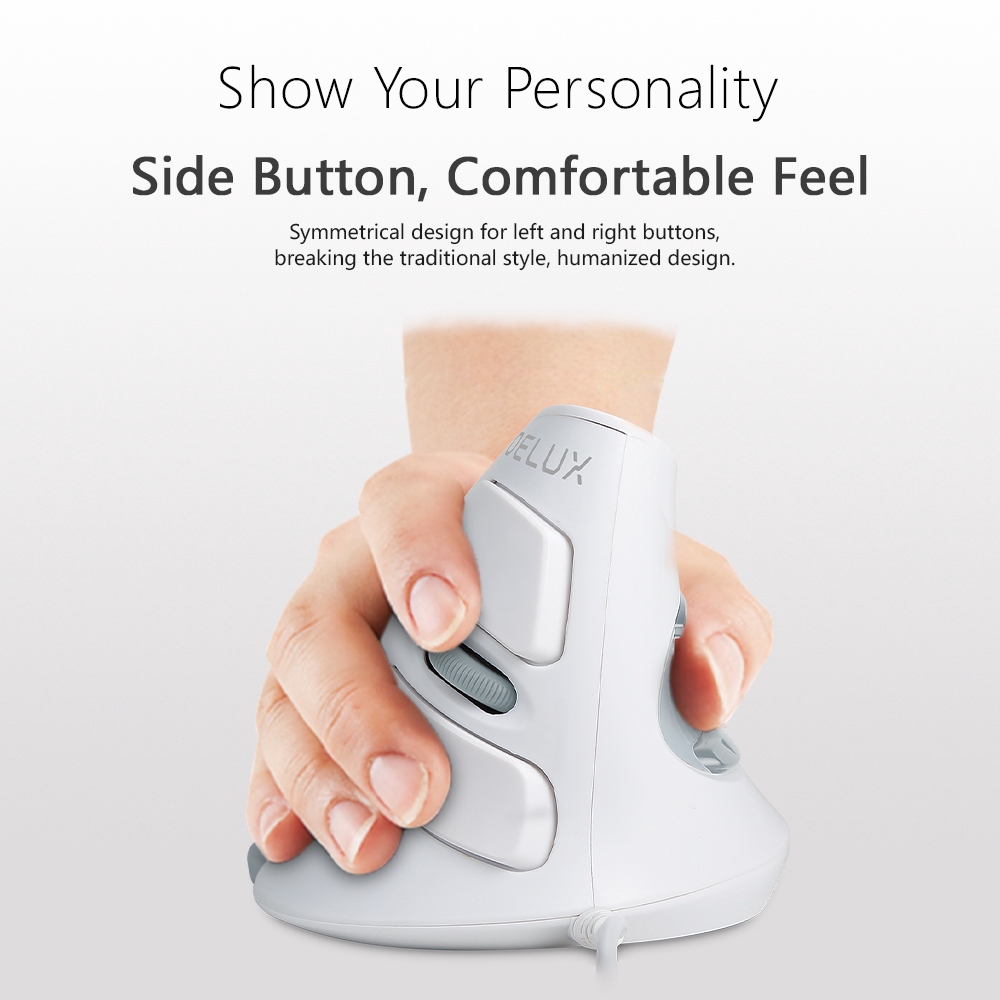 Chuột máy tính có dây DELUX M618BU 6 nút bấm cao cấp