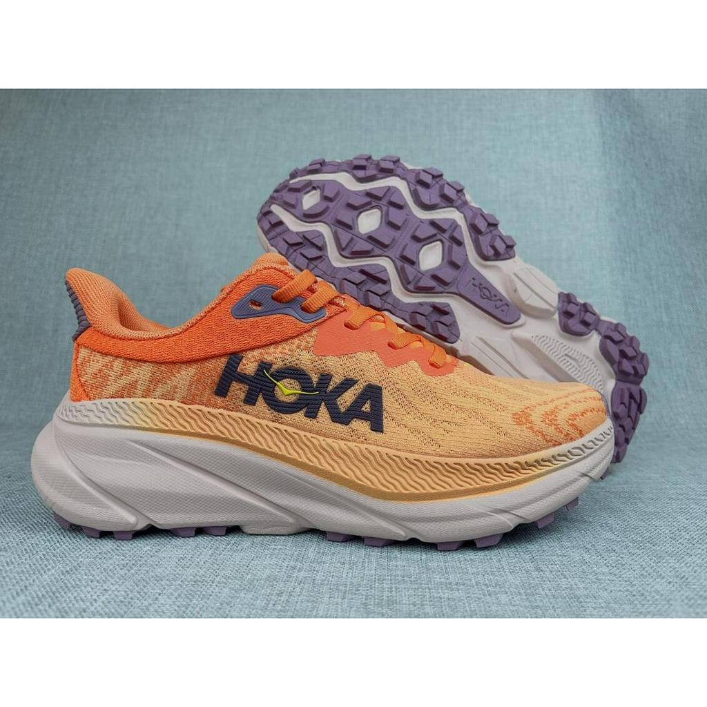 Giày Chạy Bộ Hoka Challenge 7 Trail Màu Cam / Vàng Rạng Rỡ Cho Nam