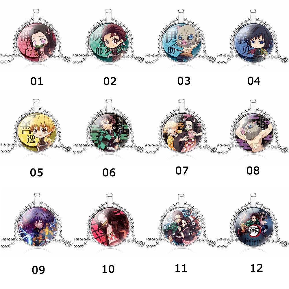 Dây Chuyền Mặt Thủy Tinh In Hoạt Hình Kimetsu no Yaiba Dễ Thương Kính|Đồng Hồ Đeo Tay Thời Gian Chất Lượng Cao|Vòng Cổ Hóa Trang Nhân Vật Hoạt Hình Ngộ Nghĩnh