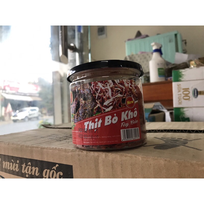 Thịt bò khô Tây Bắc ăn vặt thơm ngon (Hũ 180g) | BigBuy360 - bigbuy360.vn