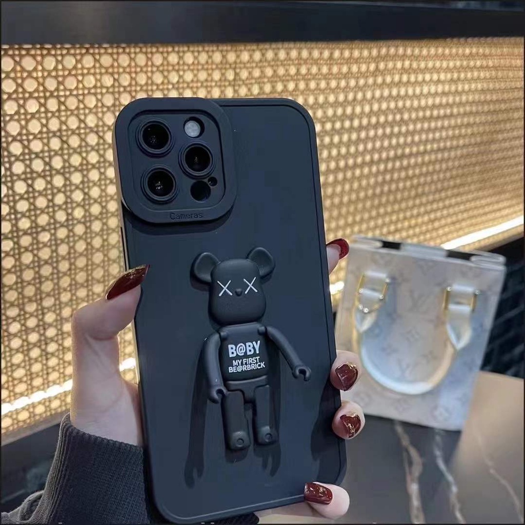 Ốp điện thoại mẫu Bearbrick sang trọng cho iPhone 13 Pro Max i13 13pro 11 Pro Max i11