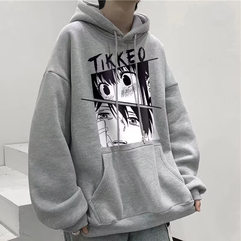 Áo Hoodie Dáng Rộng Phong Cách Hàn Quốc Thời Trang Thu Đông Cho Nam Size M-5xl