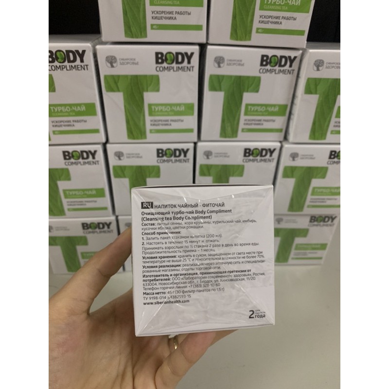 Combo 15 hộp Trà thảo mộc Cleansing T Body Compliment Siberi Nga