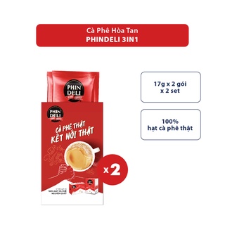 [Combo 2] Set Gói Cà Phê Hòa Tan PhinDeli 3in1