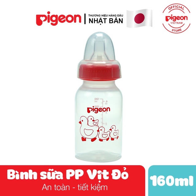 Bình sữa Pigeon 120ml PP Vịt