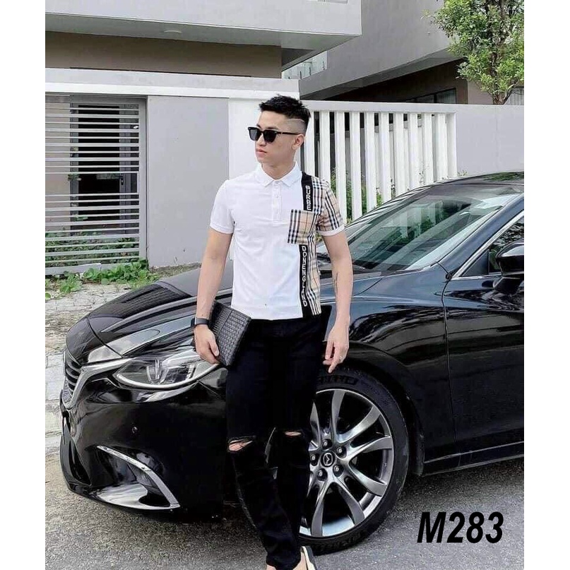 Áo polo thời trang nam, phối viền kẻ, cổ bẻ, polo kẻ viền, polo cổ bẻ, hàng đẹp, vải mịn mềm