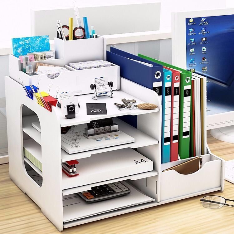 Giá để tài liệu, Kệ giá đựng hồ sơ, giấy a4, tài liệu văn phòng chất liệu gỗ nhựa cao cấp SZone Decor