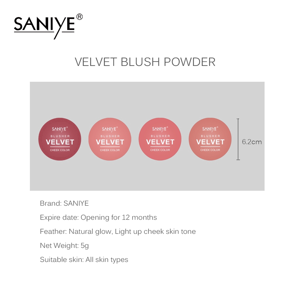 Hộp Phấn Má Hồng Saniye 4 Màu Kèm Cọ Trang Điểm Tiện Dụng E0145 | BigBuy360 - bigbuy360.vn
