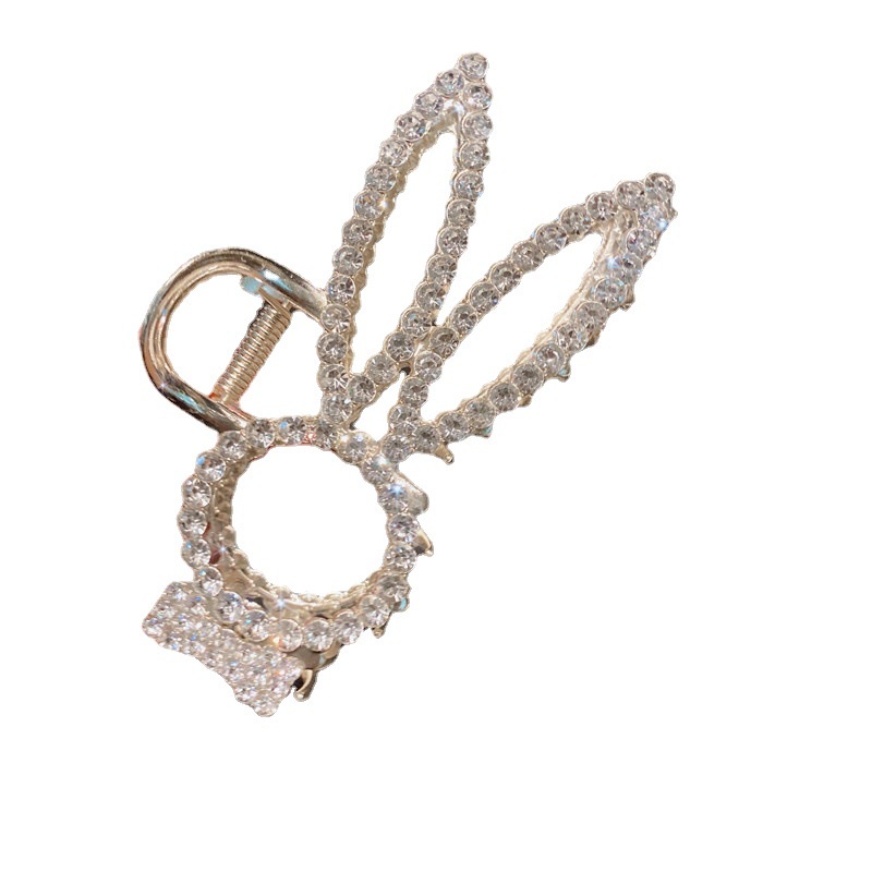 Kẹp Tóc Đính Đá &amp; Ngọc Trai Nhân Tạo Hình Tai Thỏ Dài 2022