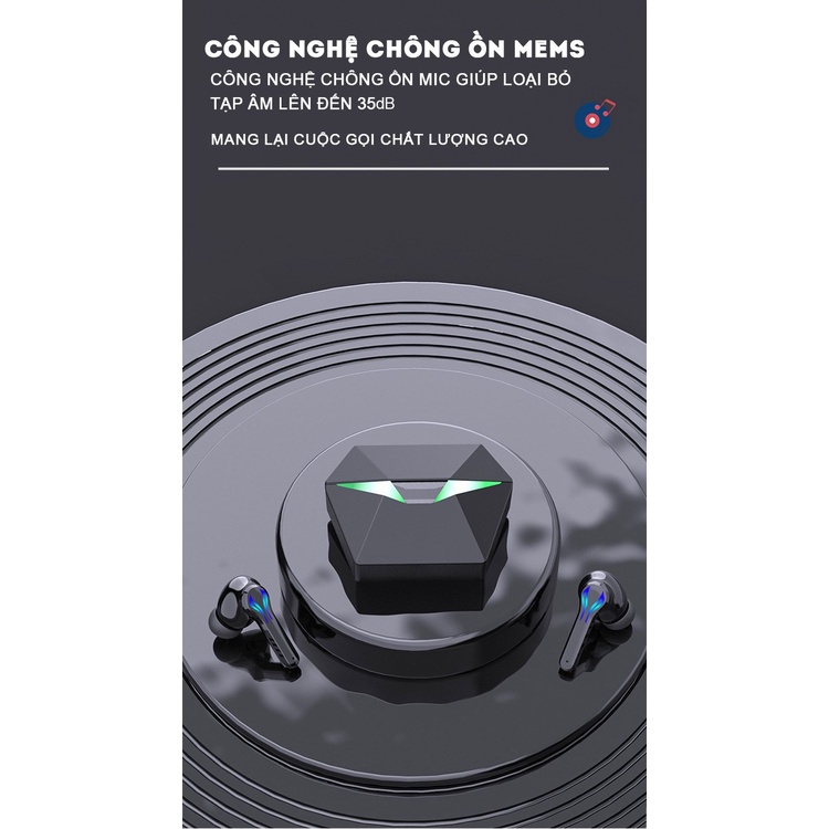 Tai nghe bluetooth 5.3 gaming Y28 tai phone không dây nghe nhạc nhét tai thể thao chơi game không độ trễ chống ồn
