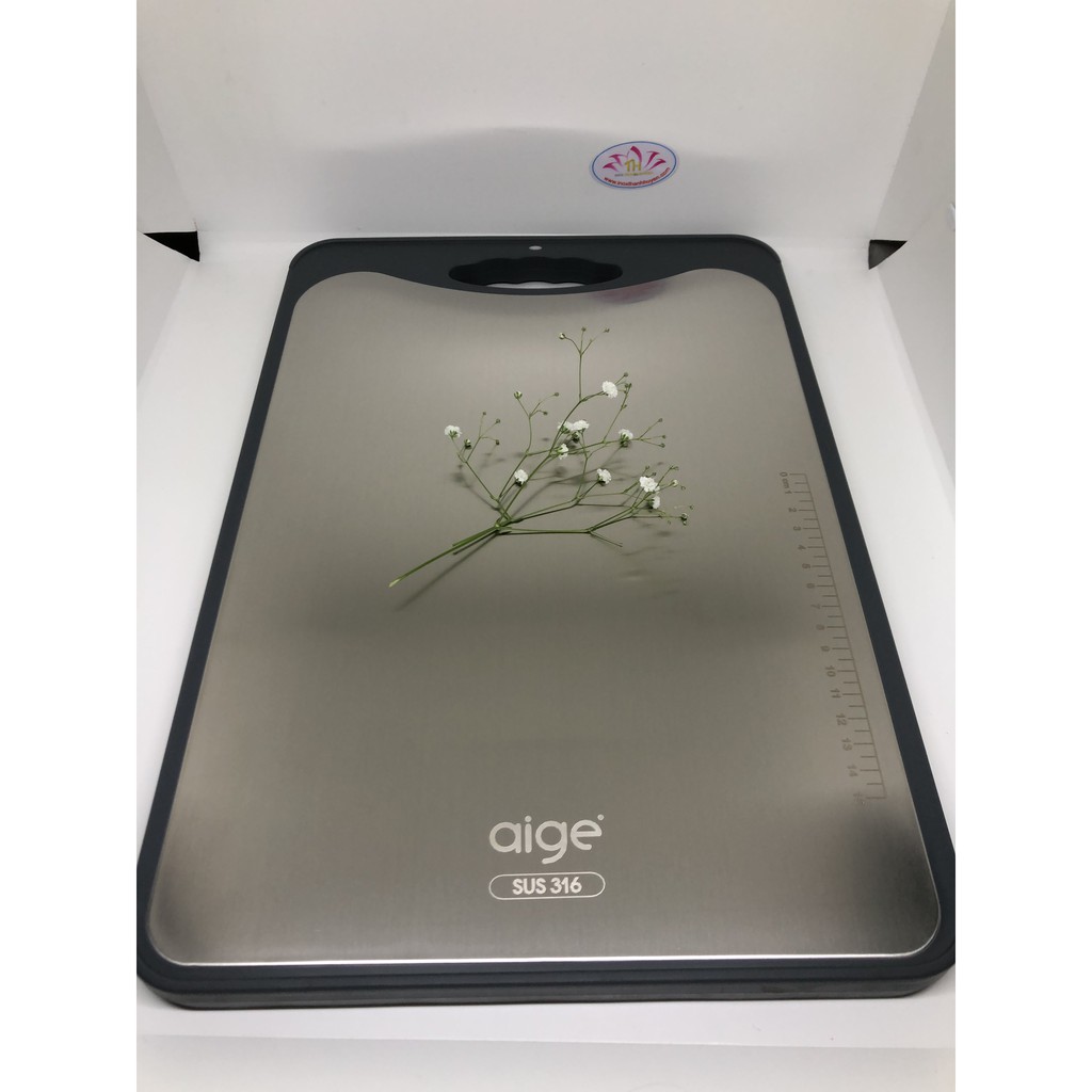Thớt inox 316 AIGE KOREA cao cấp nhập khẩu nguyên chiếc đế đúc kèm êm ái và an toàn vệ sinh Hcm