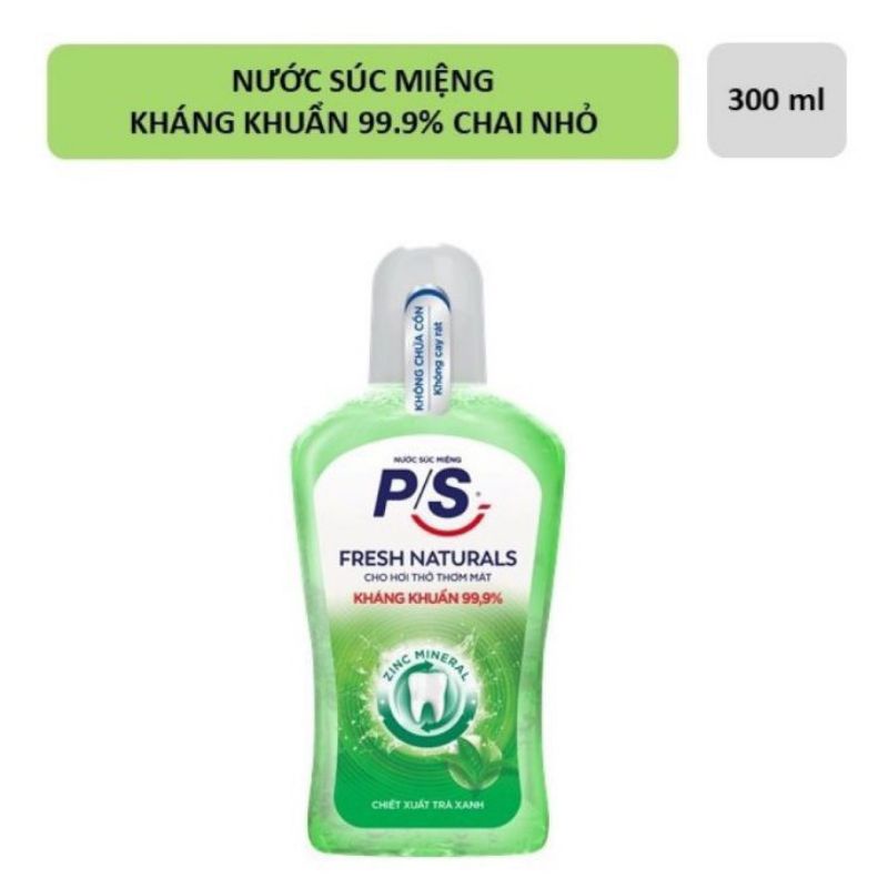 Nước súc miệng PS pro complete 130ml - Nước Súc Miệng P/S trà xanh 300ml