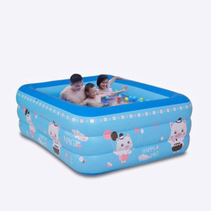 BỂ BƠI PHAO BƠI 1,2M/1,3M/1,5M/1,8M/2,1M CHỮ NHẬT 3 TẦNG