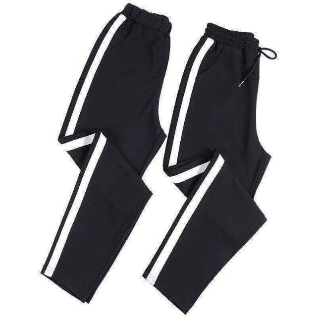 Quần jogger 1 sọc ống suông Nam Nữ Bigsize