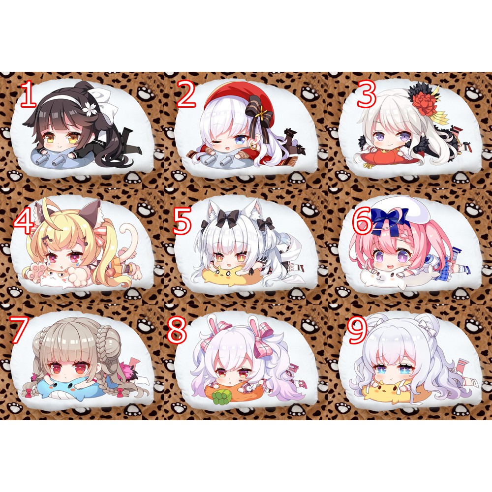 Gối ôm gối ngủ chibi in 2 mặt Azur Lane Official Goods Lying Down Plush Toy