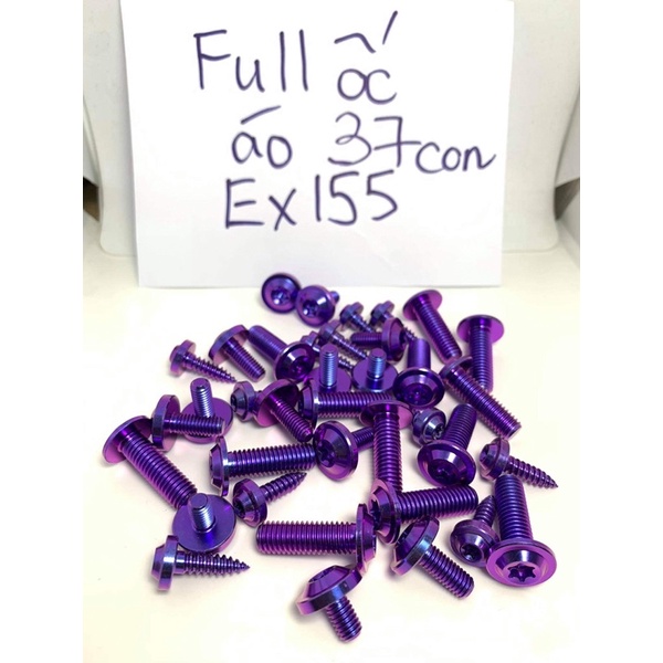 Combo full ốc dàn áo và đĩa thắng ốc titan gr5 37 con cho yamaha exciter ex 155