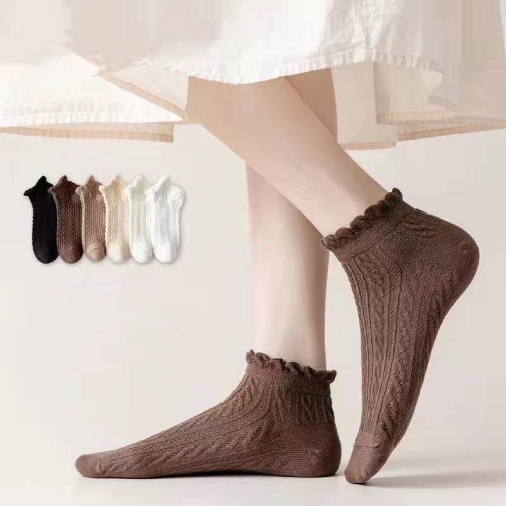 1 Đôi Tất Chân Màu Nâu Trơn Cho Phụ Nữ Mang Thai