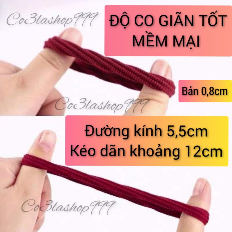 Set 3/5/10 dây cột tóc SIZE NHỎ co dãn mền mại TRỘN MÀU NGẪU NHIÊN