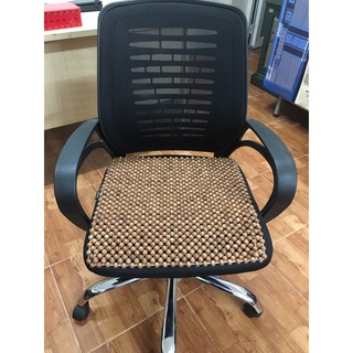 Đệm Lót Ghế Văn Phòng Hạt Gỗ Hương Hạt 1.2cm  -  Kích thước 45cm x 45cm ( hình thật )