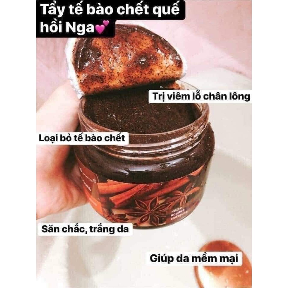 Chính Hãng - Tẩy tế bào chết quế hồi Nga 380g