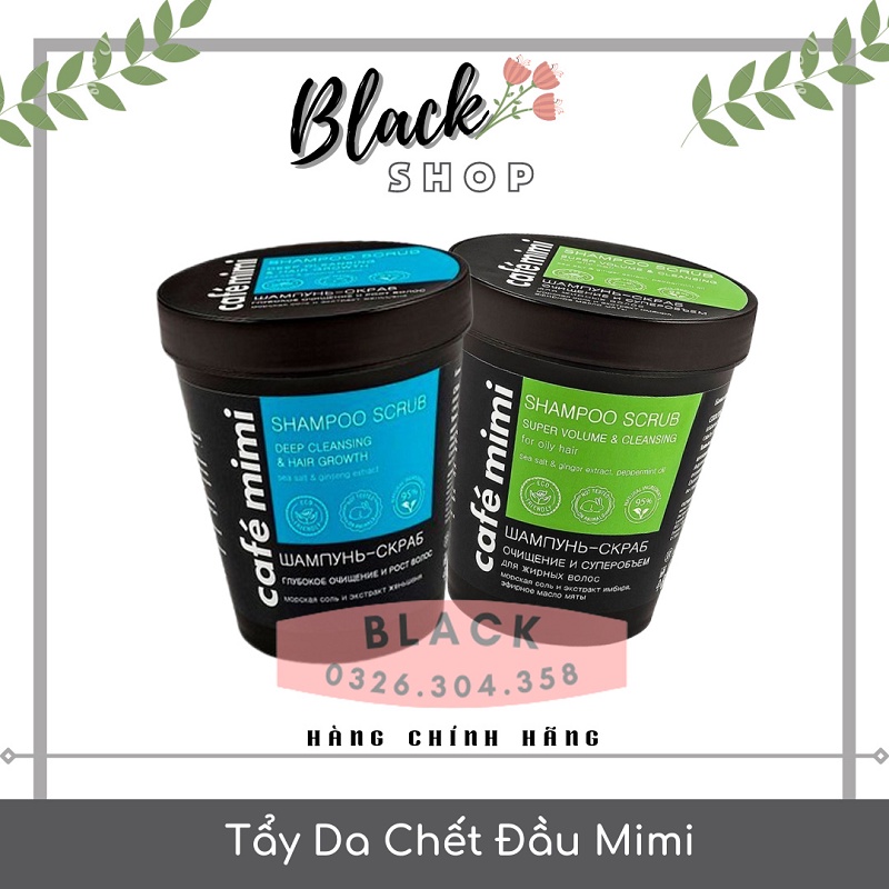 [CHÍNH HÃNG] Tẩy da chết da đầu cafe Mimi 330g_Công thức giàu dưỡng chất_Mái tóc sạch bong gàu