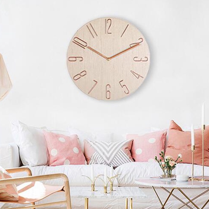 Đồng Hồ Treo Tường Thiết Kế Kiểu Dáng Sang Trọng 35cm 14 "