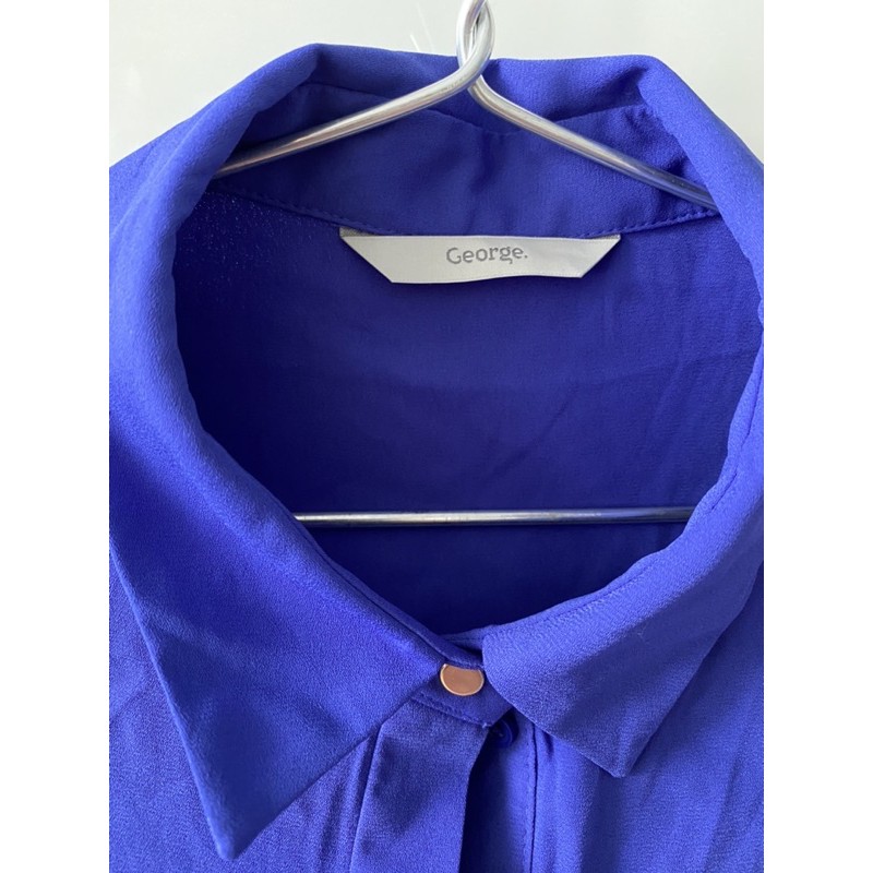 Áo sơ mi voan tay dài form giấu quần xanh navy vnxk dư xịn