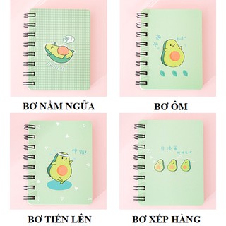 Sổ Tay Trái Bơ Cỡ A7 (còn 2 mẫu)