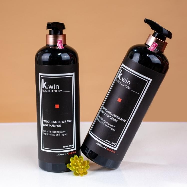 Dầu Gội Xả K.win Black Luxury Hương Nước Hoa phục hồi ngăn gàu, ngăn dầu, chống rụng cặp 650ml - 1000ml hàng hiệu chính