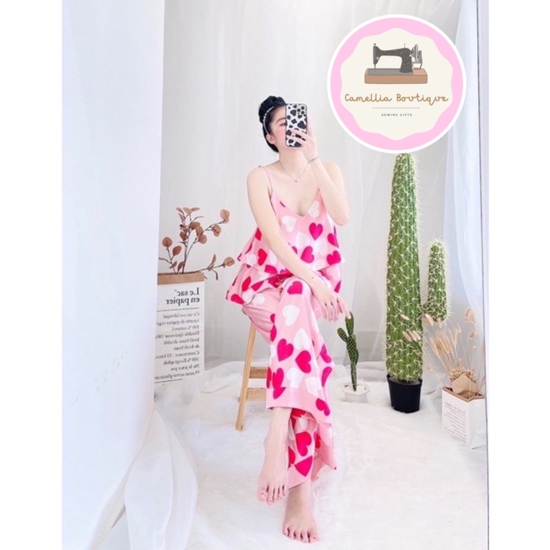 [Hàng Thiết Kế Cao Cấp] Sét Ngủ Lụa 2 Dây Quảng Châu