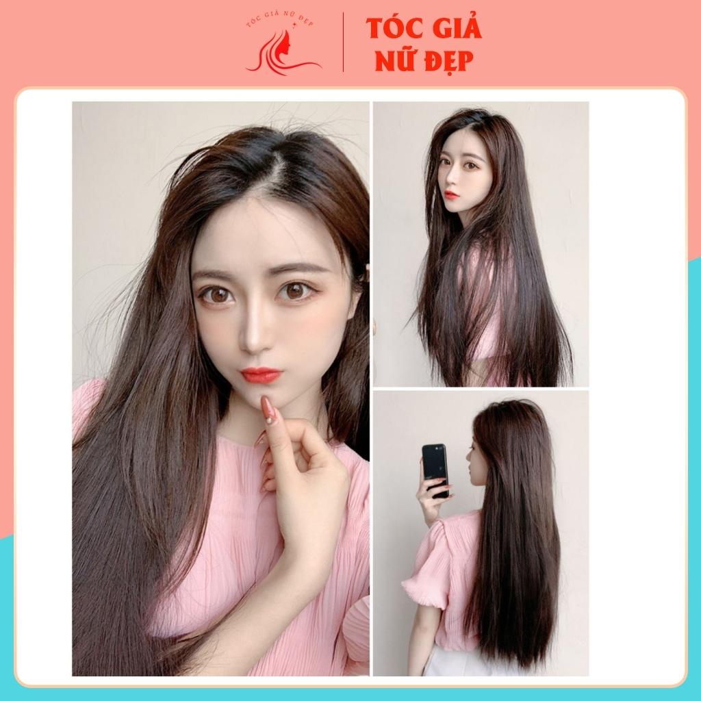 Tóc giả kẹp thẳng❤FREESHIP❤ tóc giả kẹp thẳng 6 phím 60cm, A10-60cm