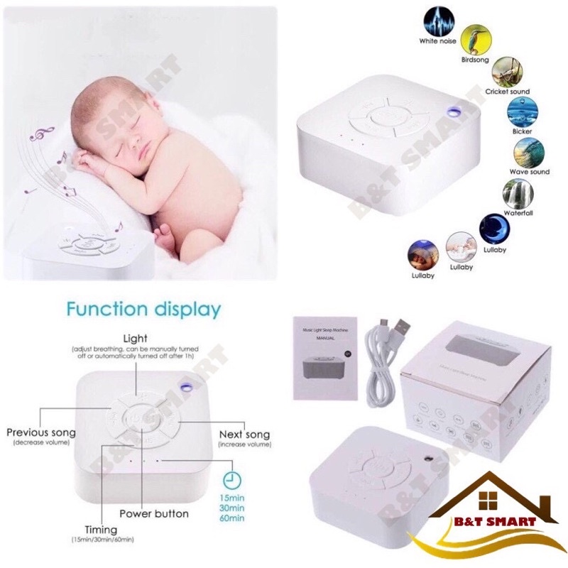 Máy tạo tiếng ồn trắng giúp bé ngủ ngon sâu giấc