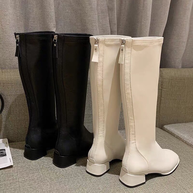 (NEW_ CÓ SẴN) Bốt đùi da mềm khoá sau BIG SIZE 34-43
