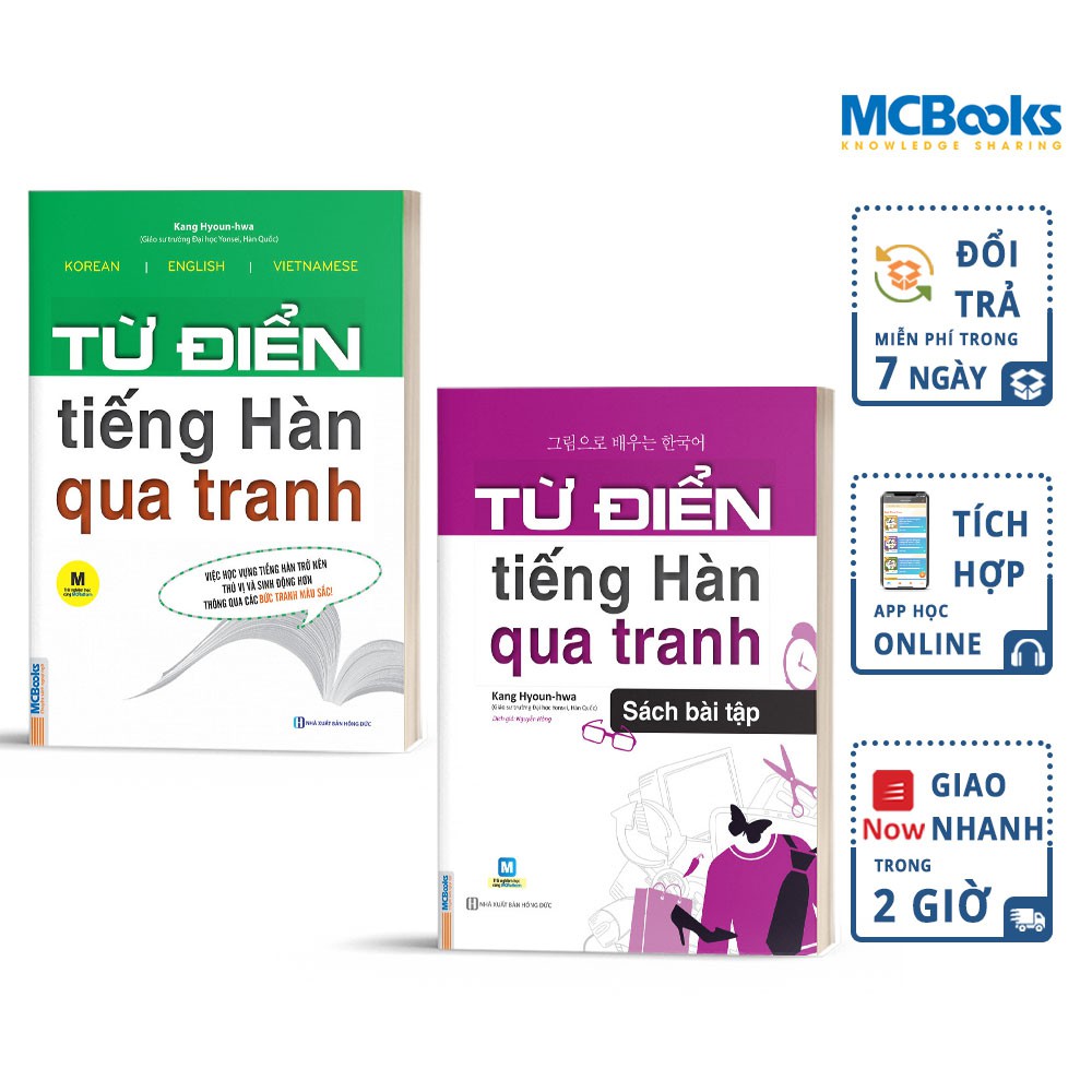 Combo - Từ Điển Tiếng Hàn Qua Tranh Giáo Trình Và Sách Bài Tập