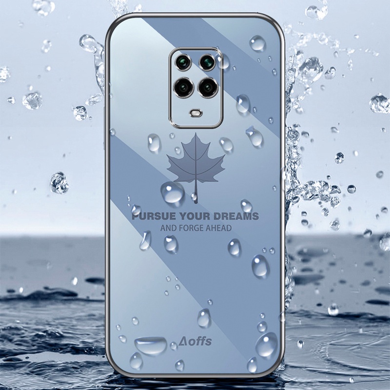 Ốp Điện Thoại KOOSUK Silicon Mềm Mạ Cạnh Vuông Họa Tiết Lá Phong Cho Xiaomi Redmi Note 7 8 9 Pro Max 9S 9T Redmi9 Power