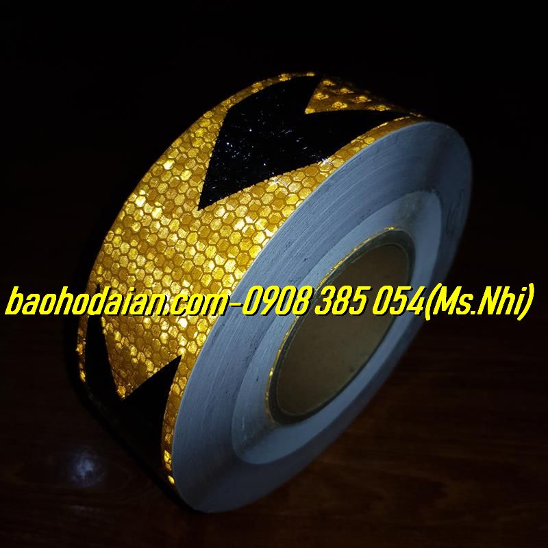 Băng keo phản quang 3M hình mũi tên nhỏ 5 màu lựa chọn - Bản 5cm dài 50m- Hình thật