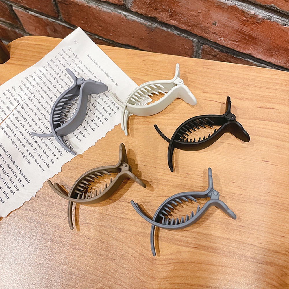 Kẹp Tóc Tròn 8cm Nhám Đơn Giản Thời Trang Hàn Quốc