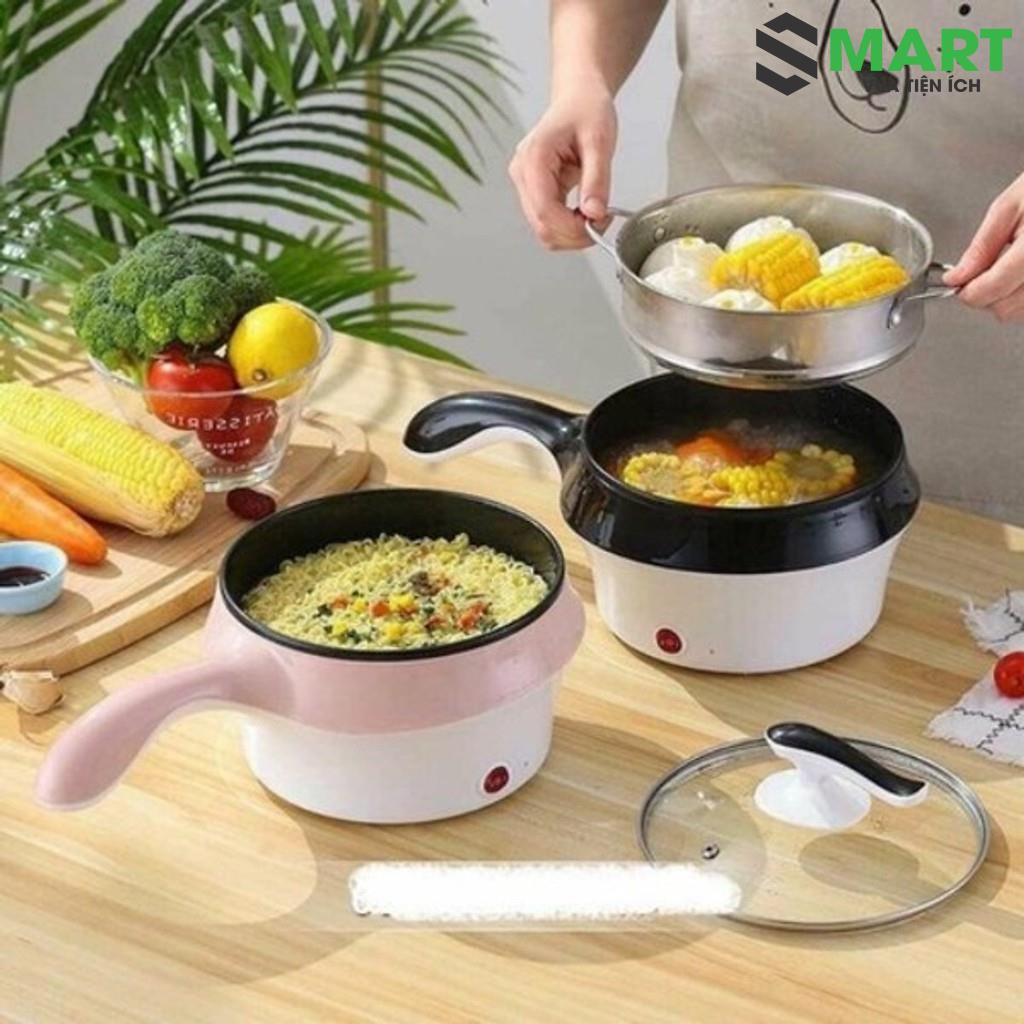 [MUA 1 TẶNG 1] Nồi Lẩu Điện Đa Năng 18cm Kèm Giá Hấp Có Tay Cầm Tiện Dụng + TẶNG Gia Vị Lẩu Thái Việt Chef 200gr