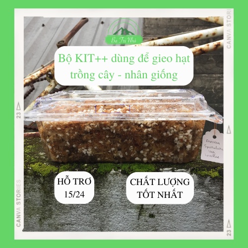 Bộ KIT++ BTN dùng để gieo hạt, nhân giống hay thậm chí trồng cây bắt mồi với kích thước khủng 23x14x8 (cm) | Ba Tri Nhỏ