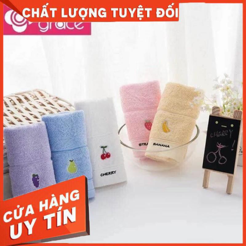 Set 5 khăn mặt hoa quả cotton