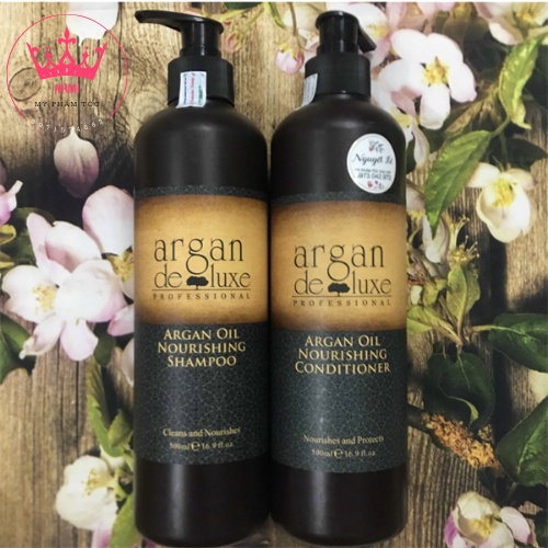 Cặp Dầu Gội Xả ARGAN OIL DELUXE 1000ML Hương Nước Hoa Phục Hồi Hư Tổn,Chống Gàu,Chống Rụng Tóc Hàng Chính Hãng