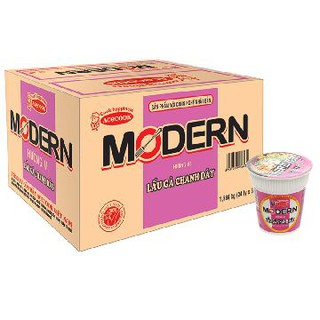 Thùng 24 Ly Mì Modern Vị Lẩu Gà Chanh Dây/ Phá lấu bò 66G/Ly