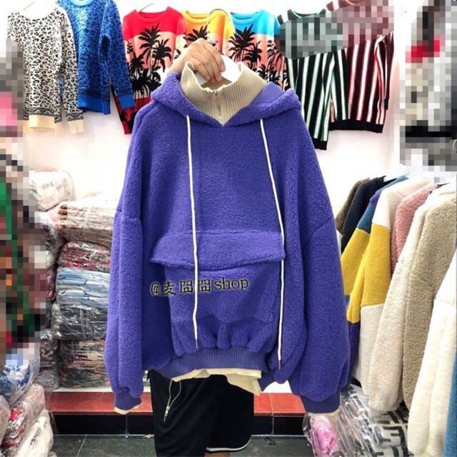 [Sẵn Tím] ÁO BÔNG CỔ CAO SIÊU CUTE