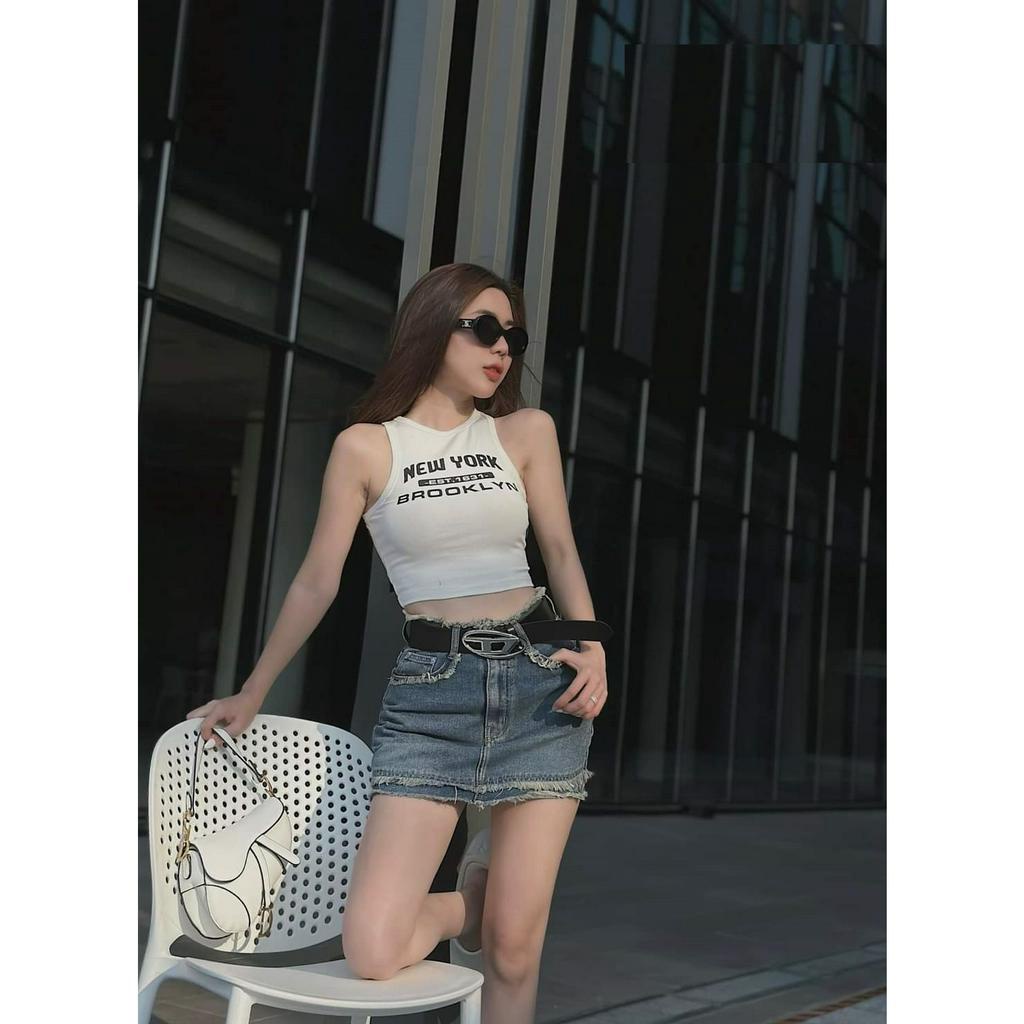 Chân Váy Ngắn Jean Co Dãn Vải Đẹp, Có Lót - BT Fashion