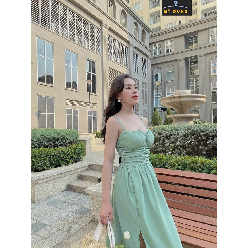 ĐẦM MAXI 2 DÂY CÚP NGỰC NHÚN,XẺ ĐÙI -NHẸ NHÀNG-GỢI CẢM