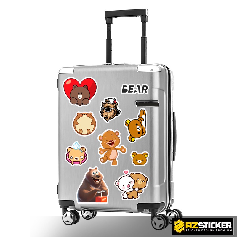 Sticker Gấu Teddy Chống Nước Cao Cấp Cắt Sẵn | STK22 | Hình Dán Sticker Dán Mũ Bảo Hiểm Điện Thoại Laptop Sổ Bình Nước