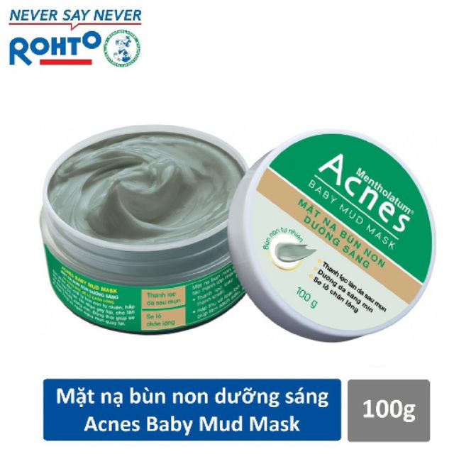 Mặt nạ bùn non dưỡng sáng da Acnes Baby Mud Mask 100g