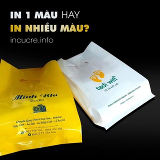 200 túi nilong in 2 màu 1 mặt 25x35cm