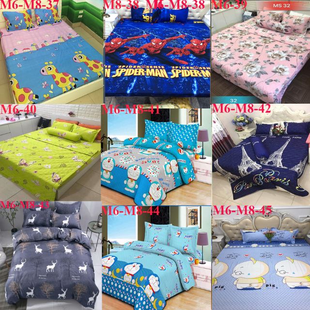 Bộ ga gối cotton poly HCM 1M8X2M | BigBuy360 - bigbuy360.vn