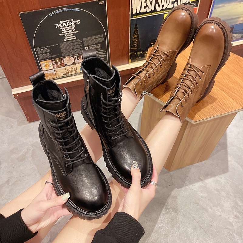 Giày bốt nữ cao cổ , boot cao cổ da cao cấp đế cao 5cm tôn dáng cực chất và sang J238